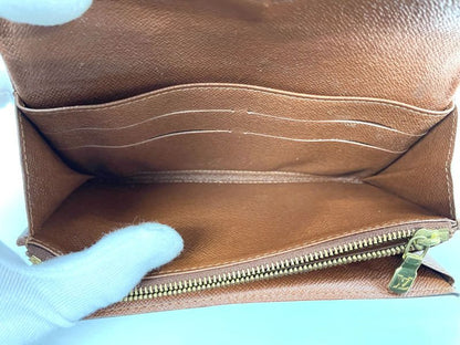 Louis Vuitton Monogram Pochette Portmonnaie Cles Di Long Wallet M61726 Brown