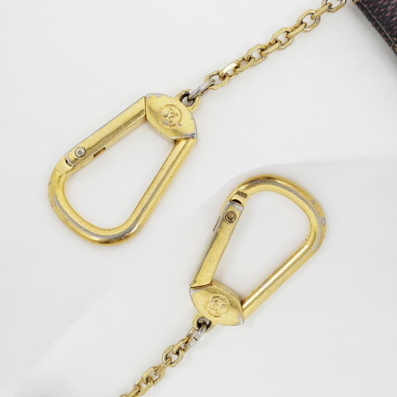Louis Vuitton Pochette -cles Coin Case Key-ring Damier Brown N62658