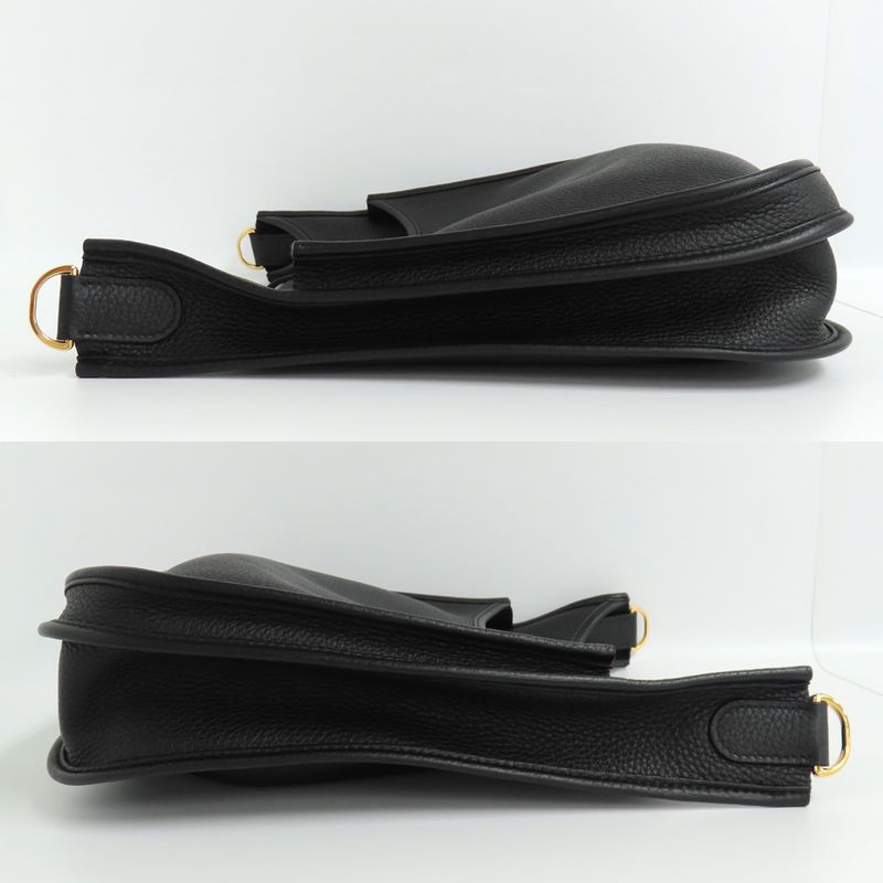 Hermes Evelyne 3 PM Black Taurillon Clemence Gold Hardware Y Engraved