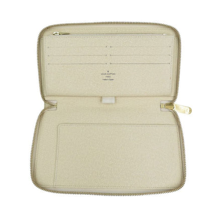 Louis Vuitton Damier Azure Zippy Organizer N60012 Gold Hardware White Round