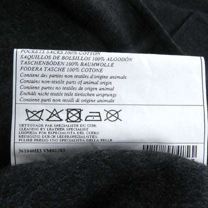 Hermes 20AW Manteau Liverpool Double 100% Cashmere Lamb Leather Use Charbon