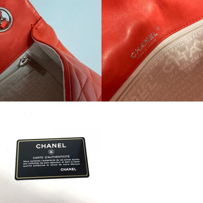 Chanel Shoulder Bag Matelasse 25 Matelasse 25 Lambskin Red