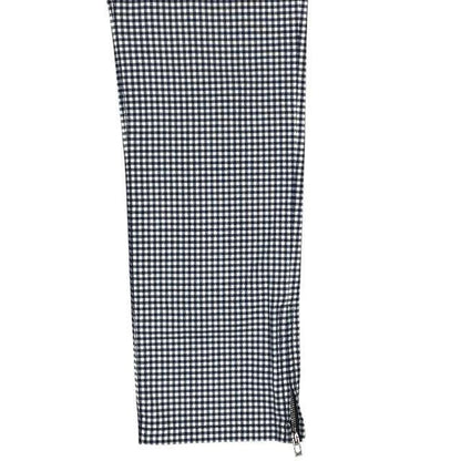 Chanel P53371 Pants Bottoms Slacks Gingham Check Hem Zip Coco Mark Logo Cotton