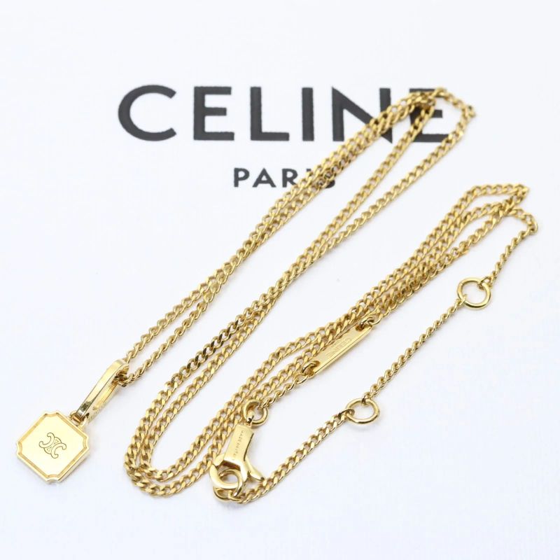 Celine Separable Triomphe Plate Necklace Box 24-1406