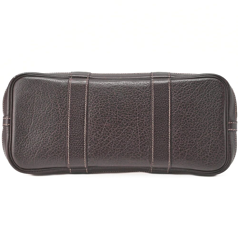 Hermes Garden Party TPM Handbag Toile Ash Ivory X Brown Silver Hardware Ladies