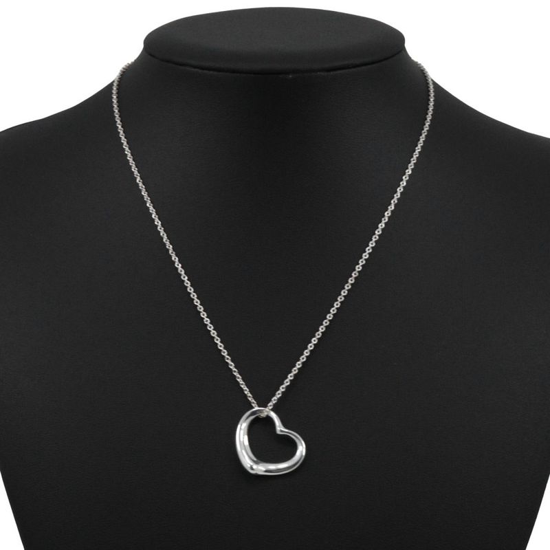Tiffany & Co Open Heart Elsa Peretti 925 Silver Ladies 4.6g Necklace