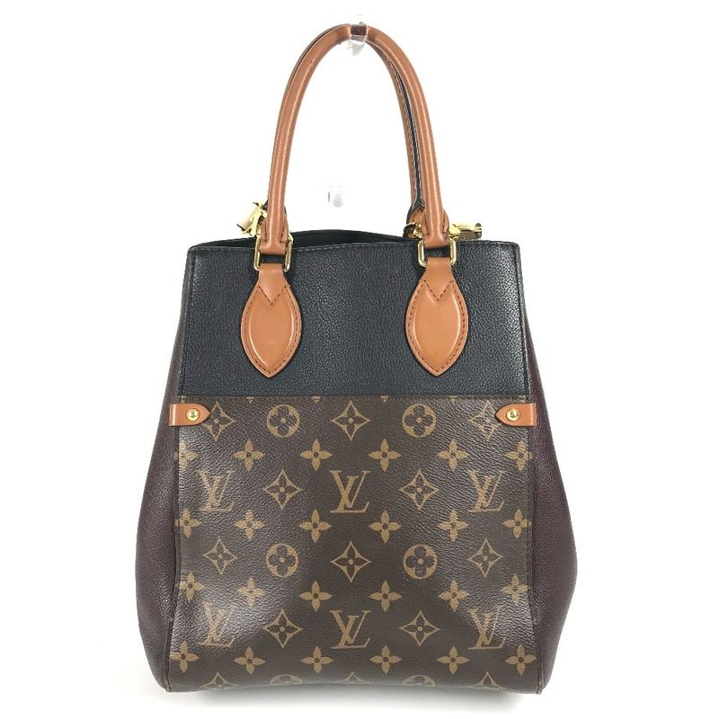 Louis Vuitton Handbag Fold Tote MM M45409 Monogram Canvas Brown