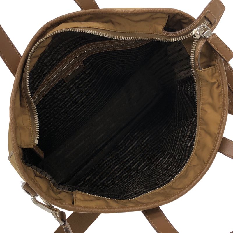 Prada - Re-nylon X Saffiano Leather 2-way Shoulder Tote Bag Fully Lined With