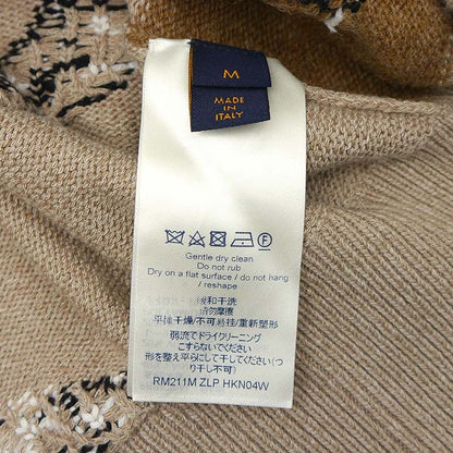 Louis Vuitton Fair Isle Patchwork Crewneck Knit M Beige
