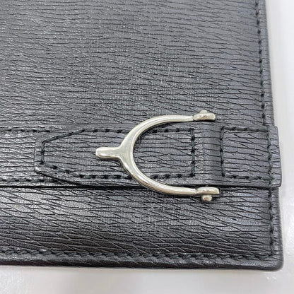Gucci Bifold Wallet Black Horsebit 295609 Billfold Excellent Condition