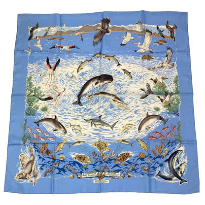 Hermes Scarf Silk Carre 90 La Vie Precieuse De La Mediterranee Precious Life Of