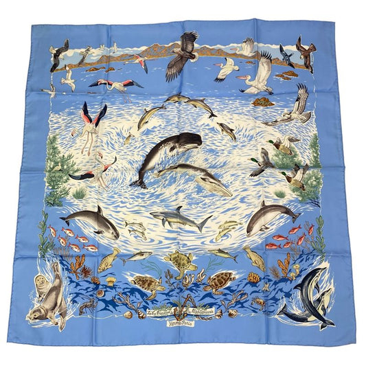 Hermes Scarf Silk Carre 90 La Vie Precieuse De La Mediterranee Precious Life Of