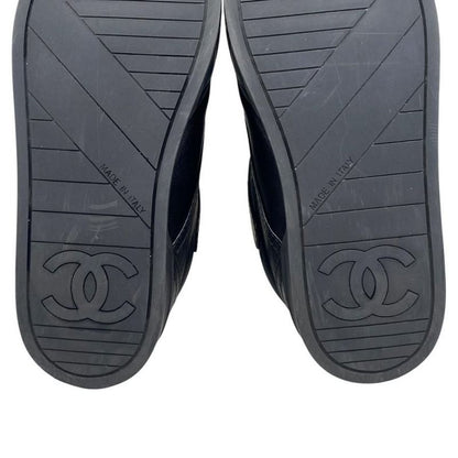 Chanel Sneakers Velcro High Cut G45110 36 Size Matelasse Coco Mark Logo Black