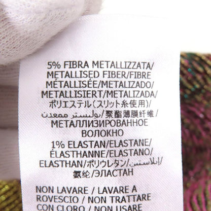 Gucci 606084 Wool Cotton GG Floral Design Lamé Yarn Knit Tight Skirt Multicolor