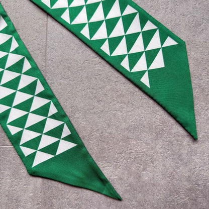 Prada 1ff008 Twill Silk Scarf Triangle Green with Box