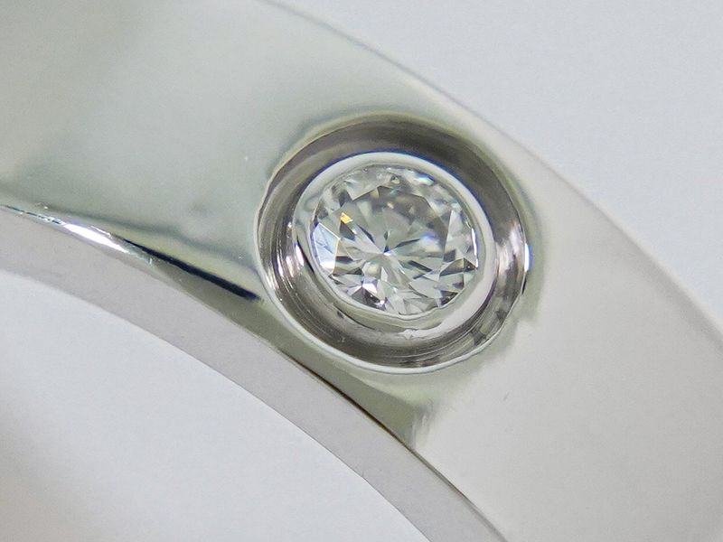 Authentic Cartier Love Diamond 3P 750 WG Ring 51 11 White Gold Accessories