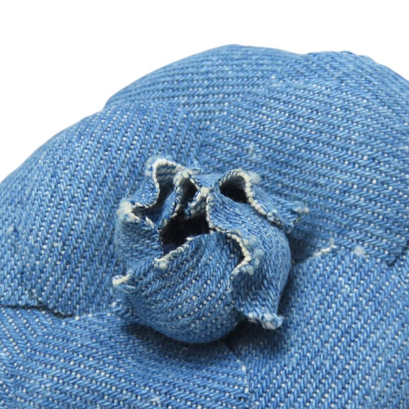 Chanel Corsage Camellia Brooch Denim Metal Women