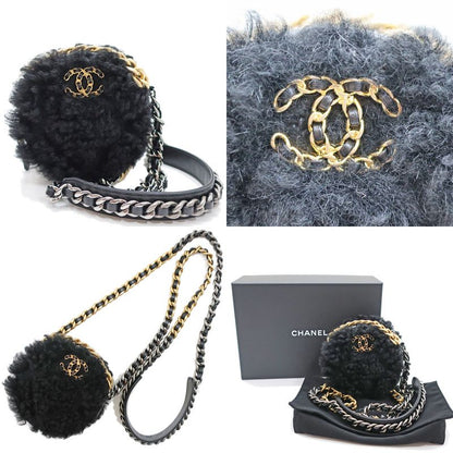 Chanel Round Boa Shoulder Bag Chanel 19 Black Ap0945 Gold Chain Round