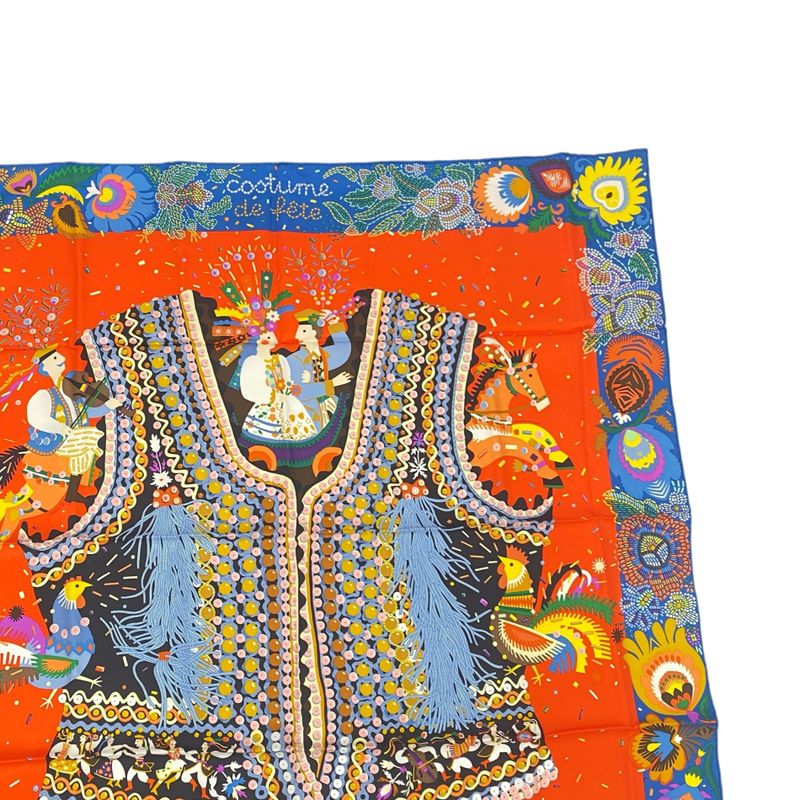 Hermes Spring-summer 2023 Carre 90 Scarf Silk Costume DE FETE Multicolor