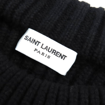 Saint Laurent Paris 574444 Wool Cashmere Bottleneck Long Sleeve Ribbed Knit