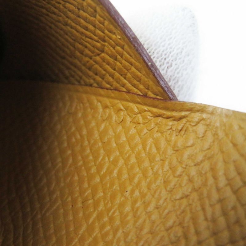 Hermes Calvi Duo Sesame Silver Hardware Vaux Epson Coin Case With Box Marked B