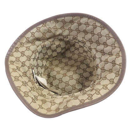 Gucci 700851 Wool Linen Logo Leather Patches Check With GG Allover Pattern