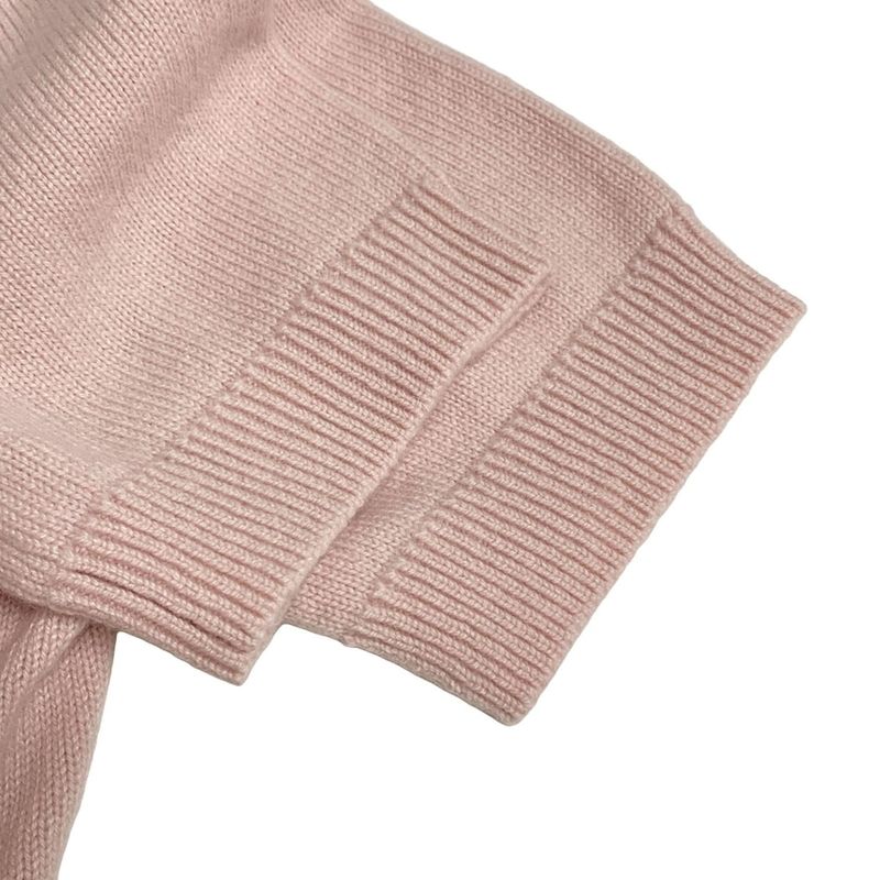 Chanel Cardigan Size 34 S Women - P72452 Light Pink Short Sleeves Sequin