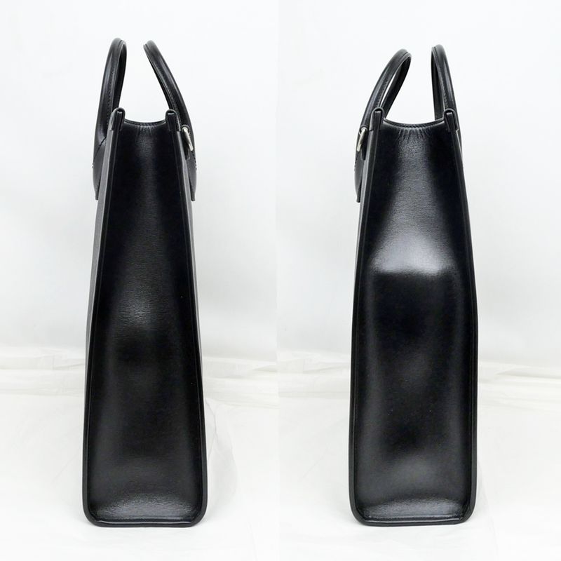 Gucci Tote Bag Interlocking G 2WAY Hand Black Shoulder - Leather 674155