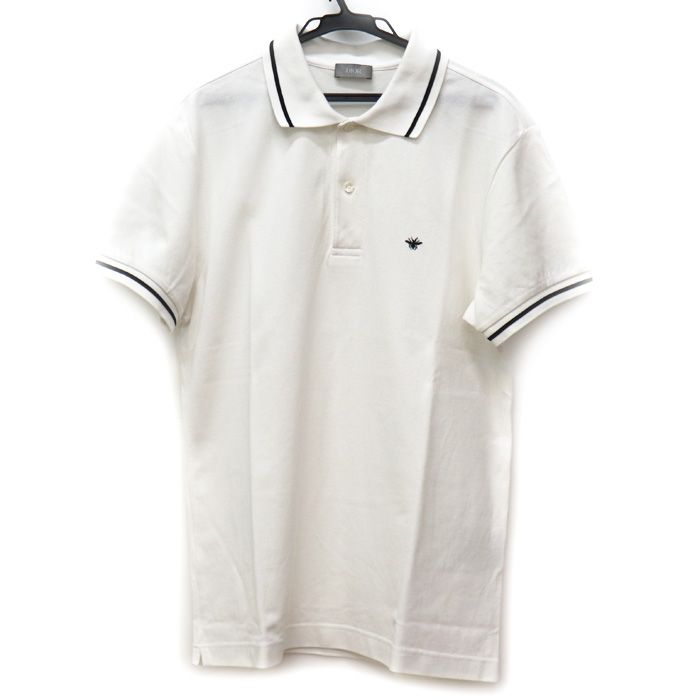DIOR Homme Dior Homme BEE Embroidered Polo Shirt White 733j805b0373-002 L Short