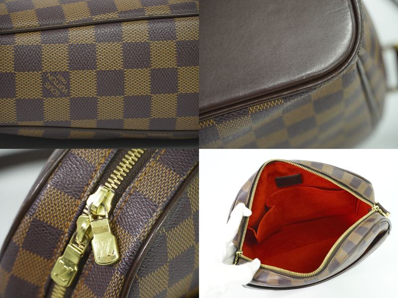 Authentic Louis Vuitton LV Ipanema GM Damier Ebène Shoulder Bag Brown N51292