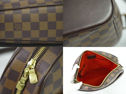 Authentic Louis Vuitton LV Ipanema GM Damier Ebène Shoulder Bag Brown N51292
