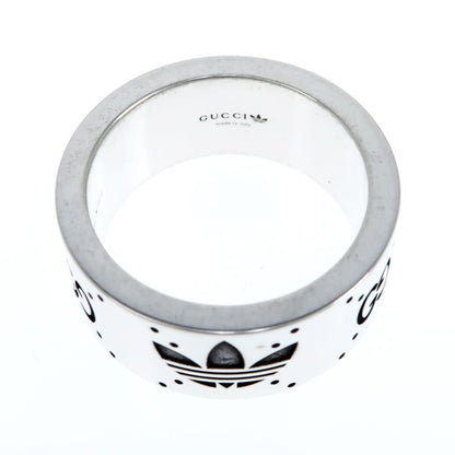 Gucci Adidas Collaboration Ring Engraving Wide Trefoil 17 Ag925 Jewelry