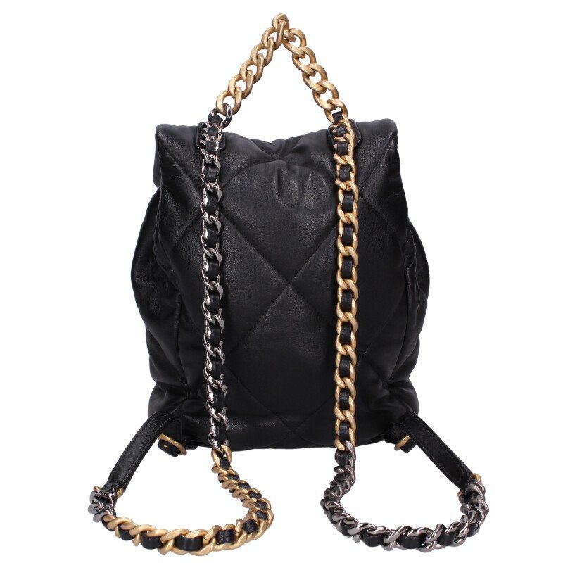 Chanel 19 As4223 Coco Mark Turnlock Quilted Chain Backpack Men's