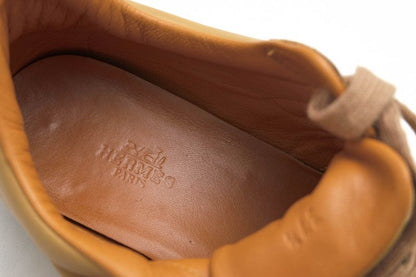 Hermes Shoes Sneakers Shoes Low Cut Ladies Women Leather Genuine Beige Quick H