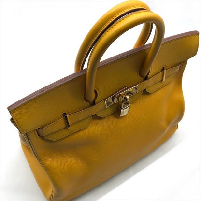 Hermes Birkin 30 Courchevel Hand Bag Yellow