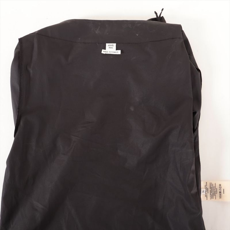 Hermes Cotton Logo Embroidery Shirt Women's 34 Black 2e3600d2 Made In France