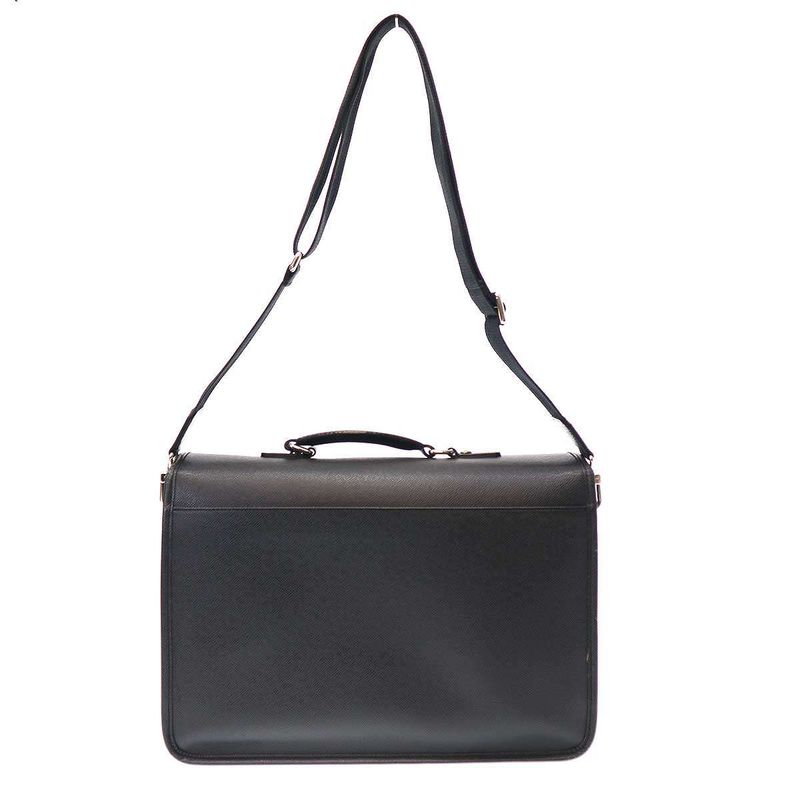 Louis Vuitton M32622 Anton Taiga Ardoise 2-Way Business Bag Serial Mb4058 Black