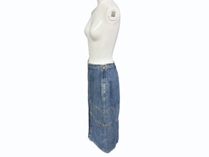 Miu Miu Denim Skirt Cotton Blue — view 3