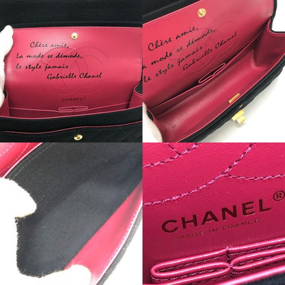 Chanel Shoulder Bag 255 Coco Chanel Message Motif Black