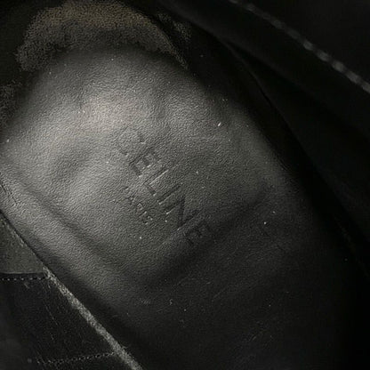 Celine Boots Short Boots Shoes Leather Black Gold Triomphe