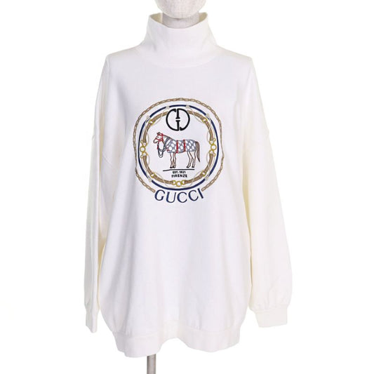 Gucci 24SS 760367 100% Cotton GG Logo Embroidery Horse Firenze High Neck
