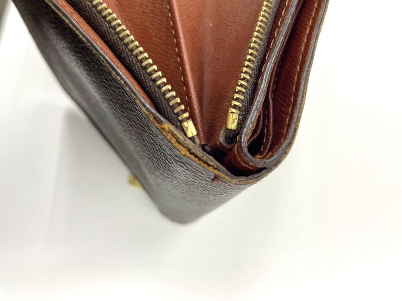 Louis Vuitton Monogram Compact Zipped Folding Wallet M61667 Brown Made In Spain