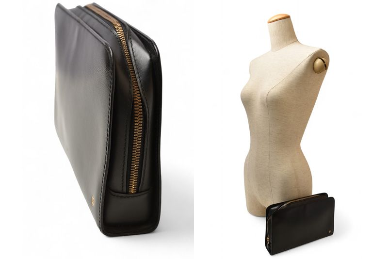 Cartier Clutch Bag Pasha Line Cartier Vintage Men's Second Bag L1000208 Leather