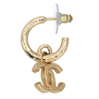 Chanel I24C Coco Mark Hoop Earrings Women's