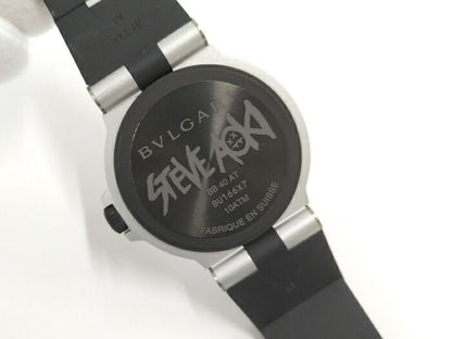 Bvlgari Aluminum Steve Aoki Limited Aluminum Automatic White Dial Rubber Black