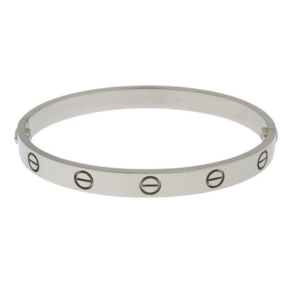 Cartier Love Bracelet Old Shape 18kwhite Gold Ladies 32.7g Bracelet