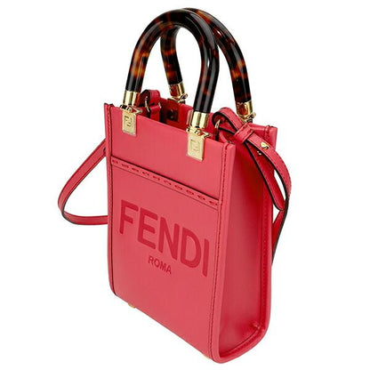 Fendi Shoulder Bag Mini Sunshine Shopper Pink