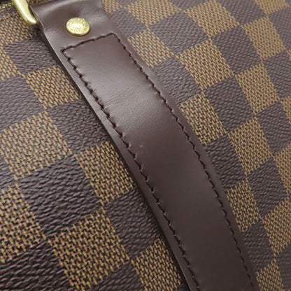 Louis Vuitton Boston Bag Keepall Bandouliere 55 Damier Canvas Damier Ebene Gold