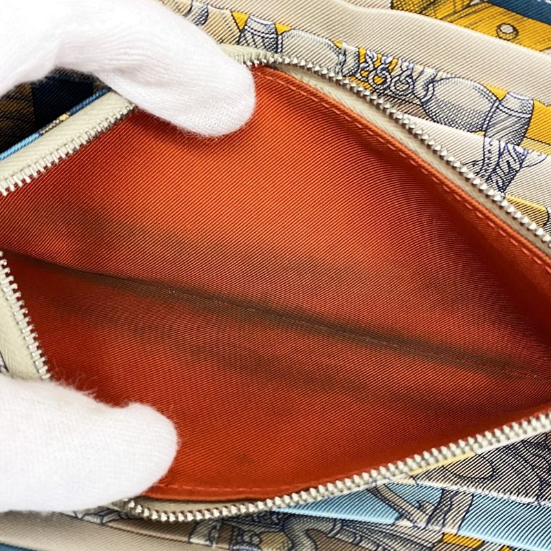 Hermes Long Wallet Azap Lock Silkine Vaux Epson Etoupe Silver Hardware Engraved