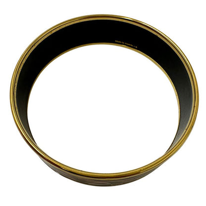 Hermes Bangle Emile GM Ladies Brand GP Black Gold Cloisonne Bangle Fashionable